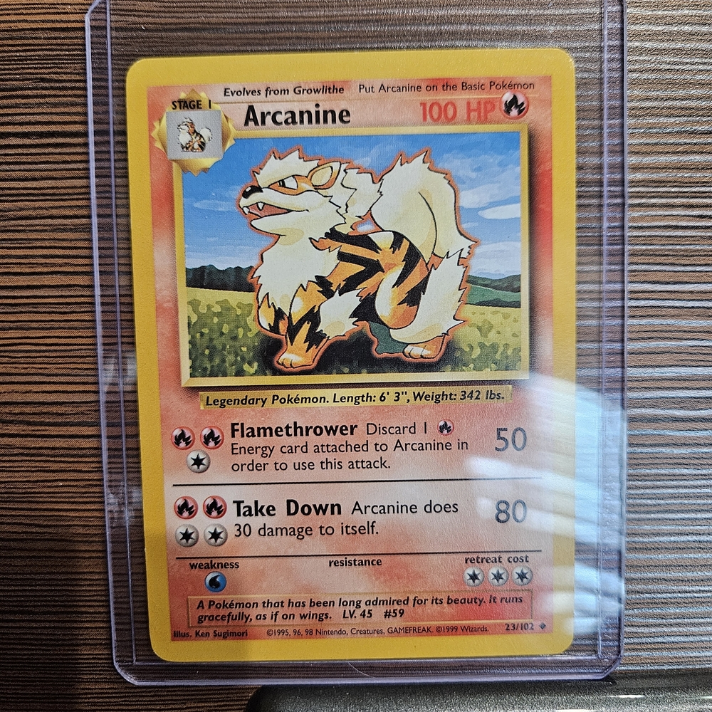 Arcanine 23/102 Base Pokemon Card